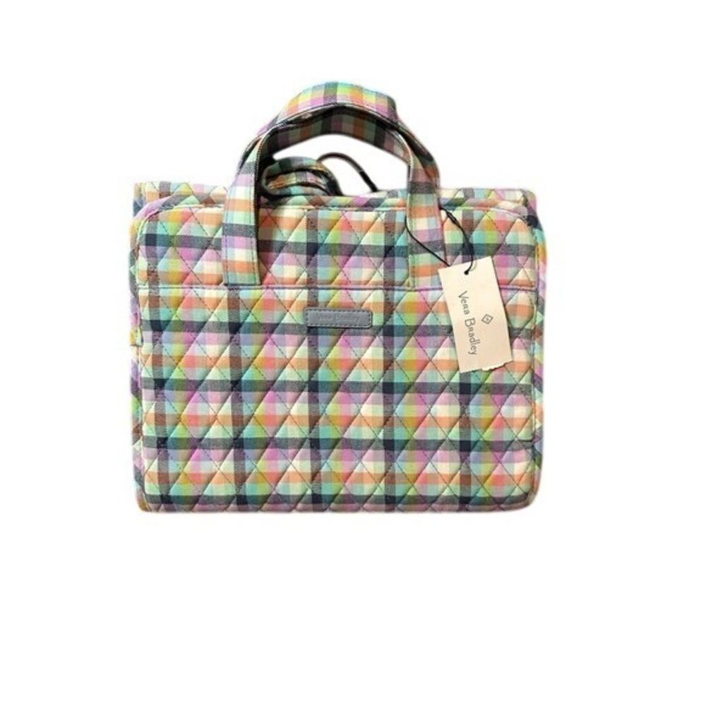 Vera Bradley Grand Hanging Organizer Quilted Plaid Multi Color Travel Bag NWT